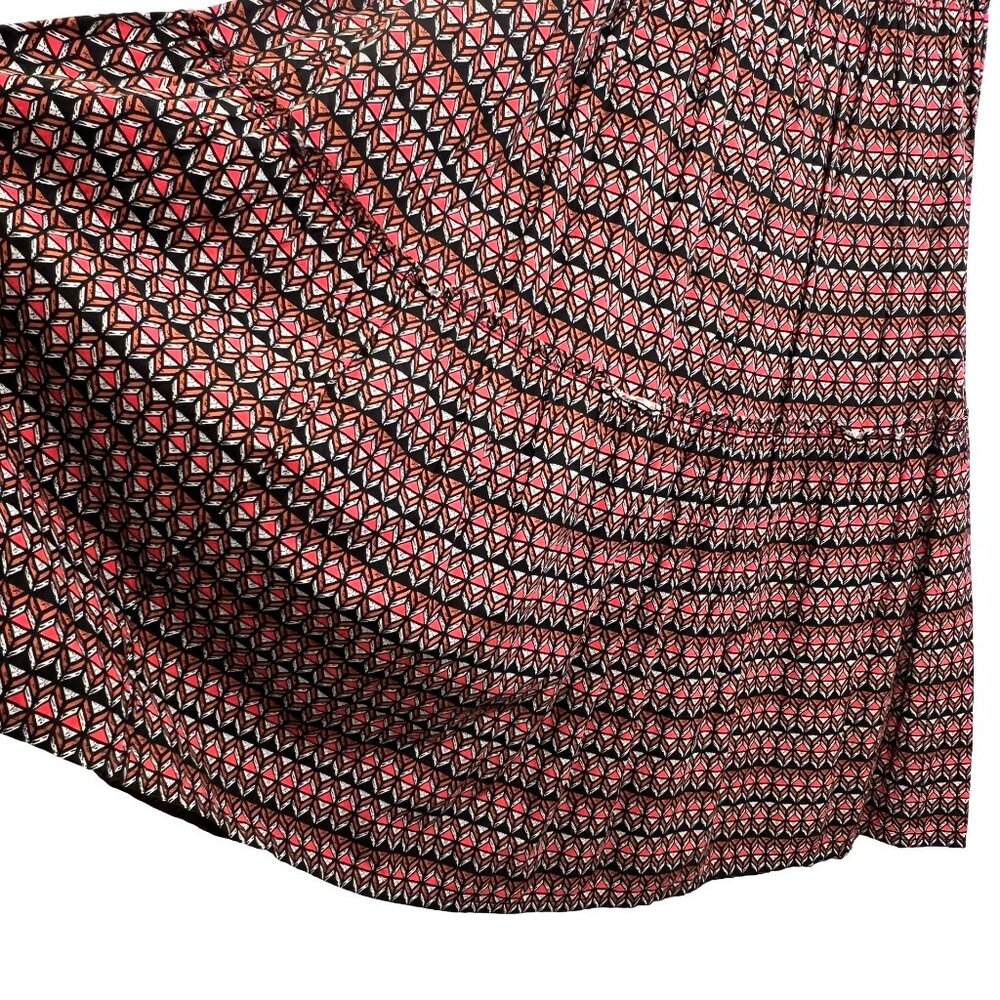 Anthropologie Black, Orange, White  Neeru Kumar Farya Tiered Maxi Skirt Medium - Picture 3 of 9